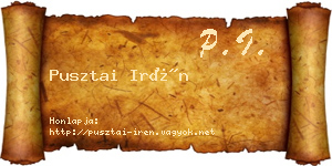 Pusztai Irén névjegykártya